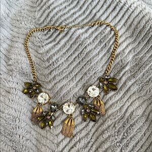 Ann Taylor Gold and Olive Statement Necklace